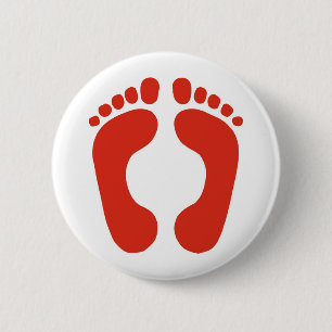 Footprints 6 Cm Round Badge