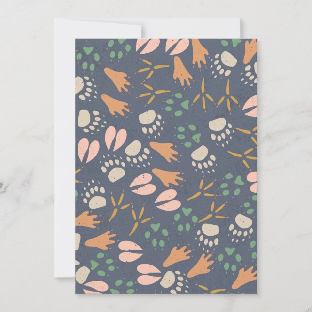 Footprints Animal Lover Natural Spring Vibes Invitation (Front)