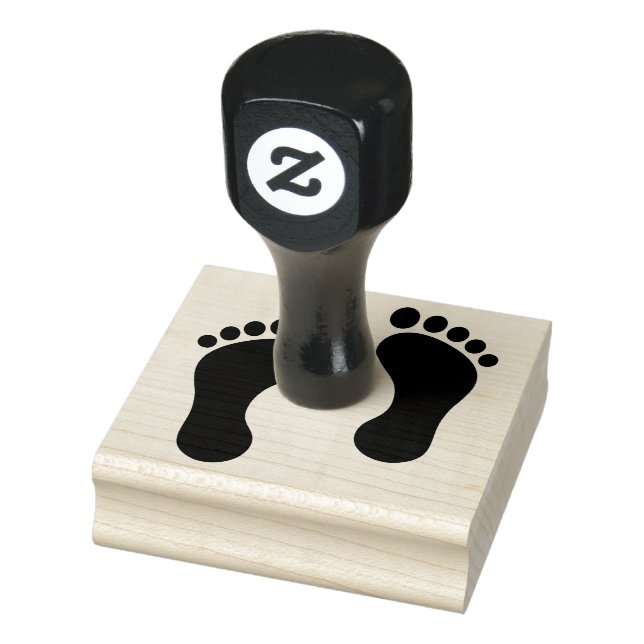 Footprints Design Wooden Stamp (Stamp)