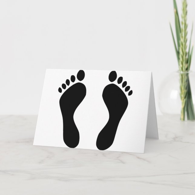 footprints feet card (Front)