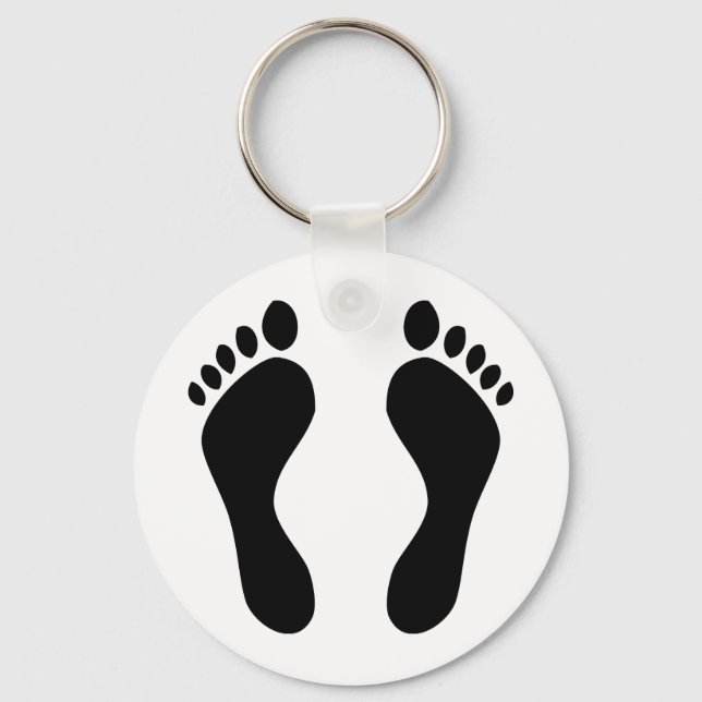 footprints feet key ring (Front)