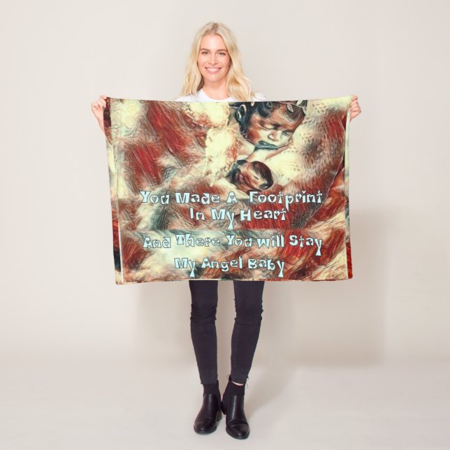 Footprints In My Heart Fleece Blanket (In Situ)