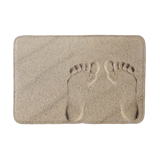 Footprints In Sand Bath Mat (Front)