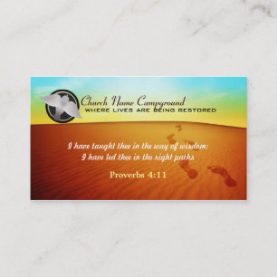 Footprints in sand Business Cards with Logo