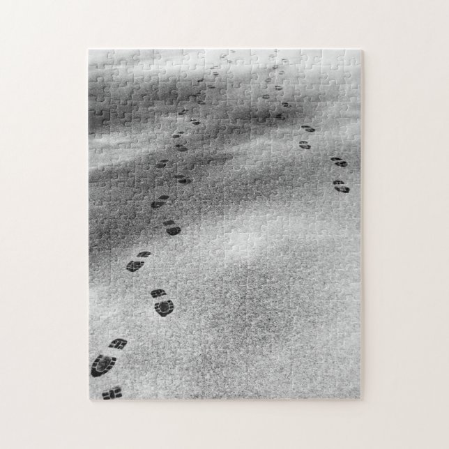 Footprints in Snow Jigsaw Puzzle (Vertical)
