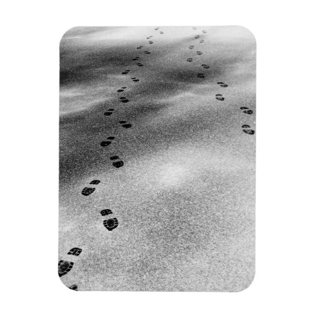 Footprints in Snow Magnet (Vertical)