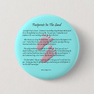 Footprints In The Sand 6 Cm Round Badge