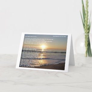 Footprints In The Sand Card