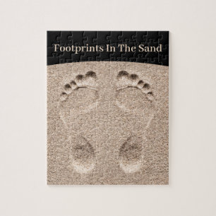 Footprints In The Sand Christian Jigsaw Puzzle