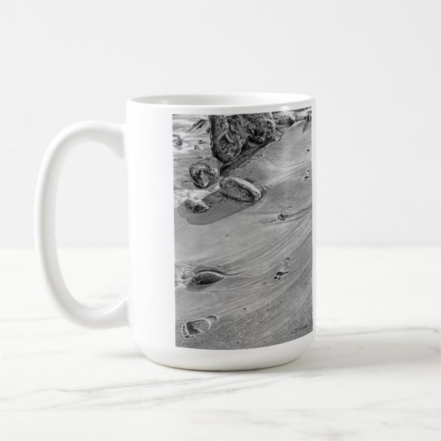 Footprints in the Sand Coffee Mug (Left)