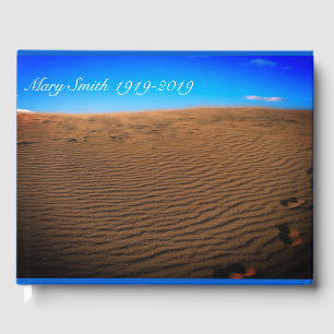 Footprints in the Sand Funeral Guest Book