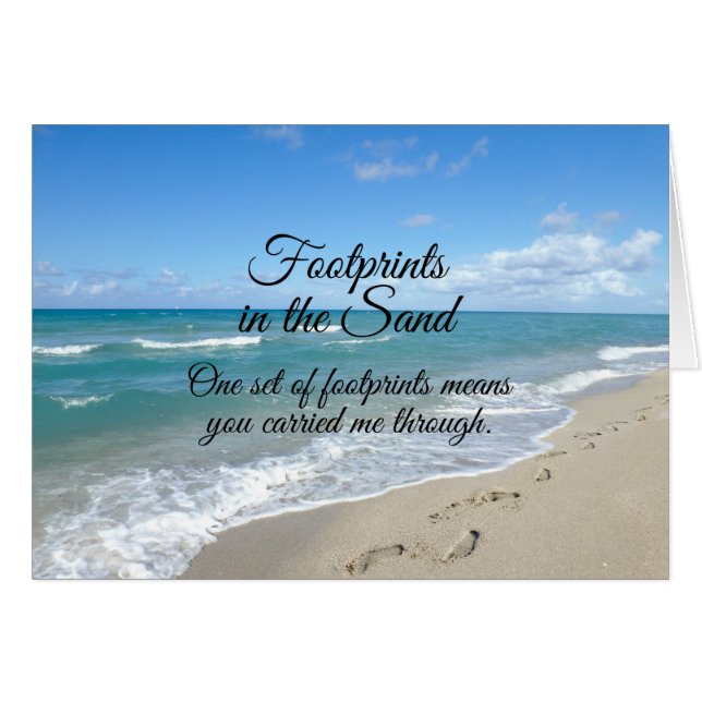 Footprints in the Sand Inspirational Christian (Front Horizontal)