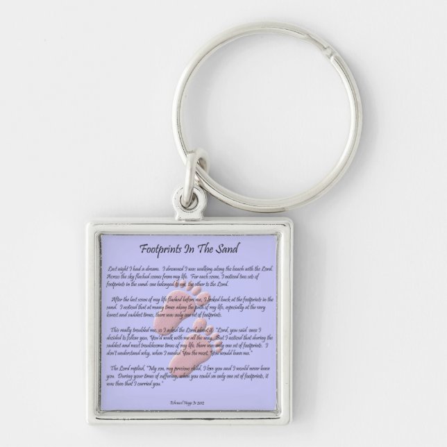 Footprints In The Sand Key Ring (Front)