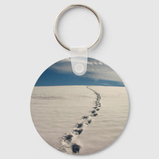 Footprints in the sand key ring