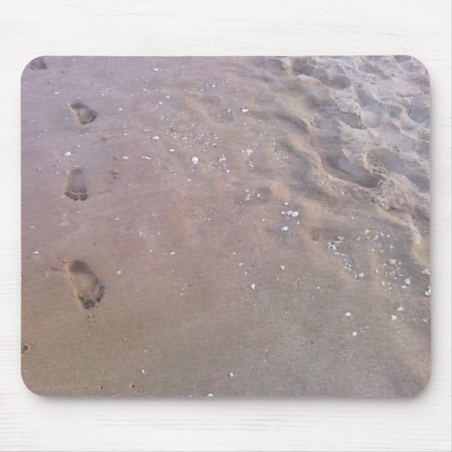 Footprints In The Sand Mouse Pad (Front)
