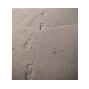 Footprints in the sand notepad