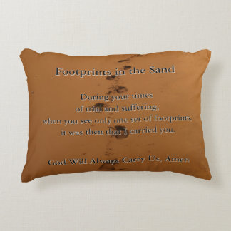 Footprints in the Sand Poem Gift Decorative Cushion