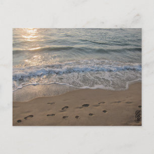Footprints in the Sand Postcard