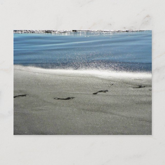 Footprints In The Sand Postcard (Front)