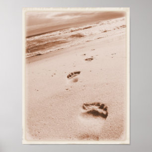 Footprints in the Sand Poster