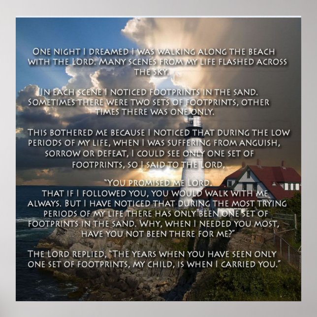 Footprints in the Sand Poster (Front)