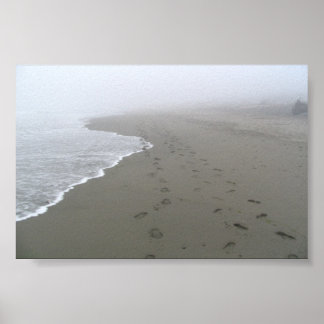 Footprints in the sand poster