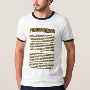 Footprints In The Sand Prayer Mens Ringer T-Shirt