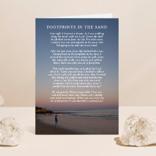 Footprints In The Sand   Sympathy Card