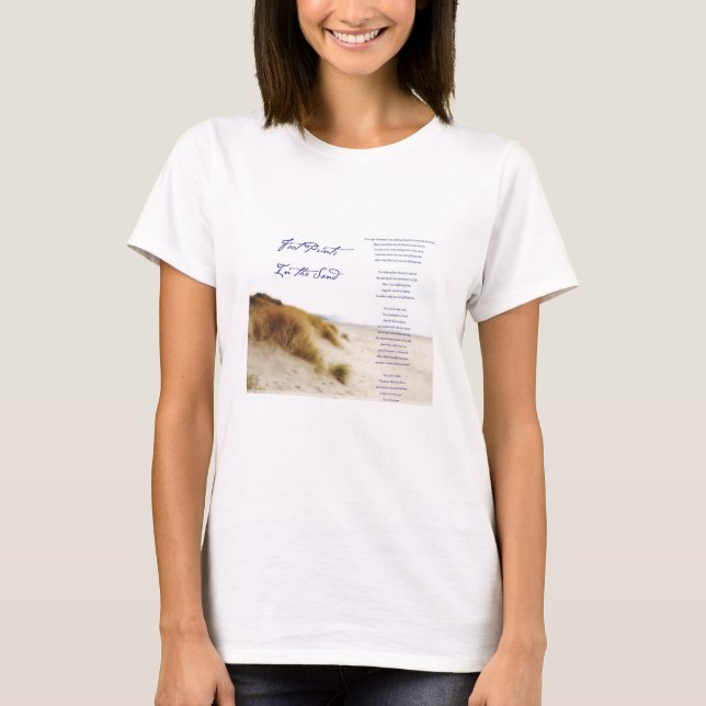 footprints in the sand T-Shirt (Front)