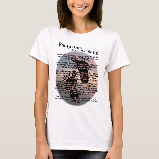 Footprints in the Sand... T-Shirt (Front)