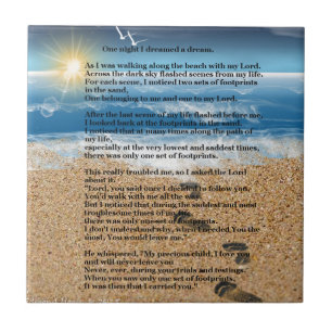 Footprints in the Sand Tile