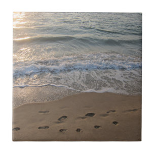 Footprints in the Sand Tile