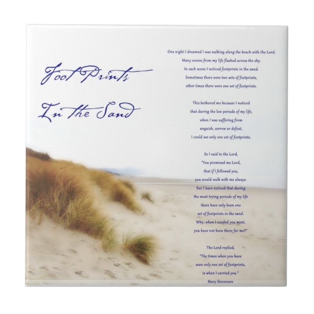 footprints in the sand tile (Front)