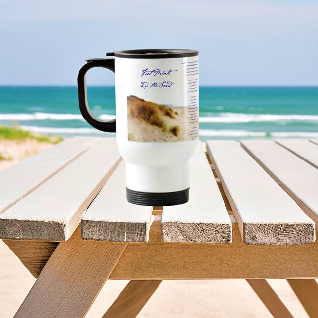 footprints in the sand travel mug (Creator Uploaded)