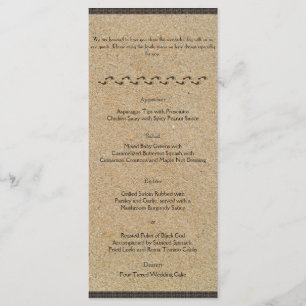 Footprints in the Sand Wedding Menu