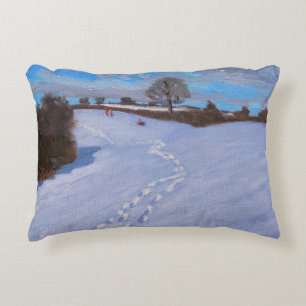 Footprints in the Snow 2009 Decorative Cushion