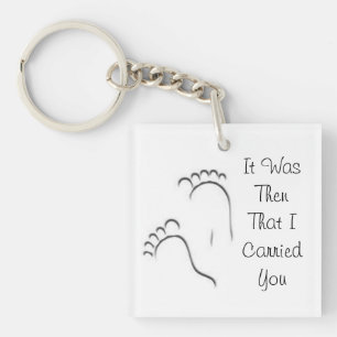 Footprints keychain