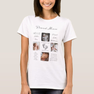 Footprints Multiple Photo Birth Keepsake Mum T-Shirt