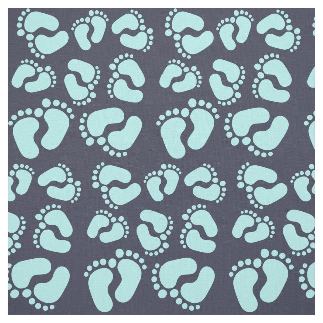 Footprints of foot castings baby Füßchen material Fabric (Swatch)