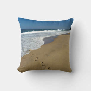 Footprints On Beach, Mabibi, Thongaland Cushion
