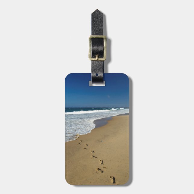 Footprints On Beach, Mabibi, Thongaland Luggage Tag (Front Vertical)