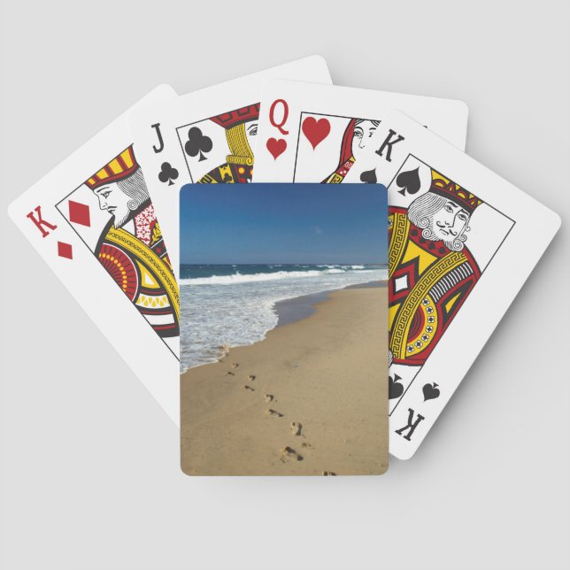 Footprints On Beach, Mabibi, Thongaland Playing Cards (Back)