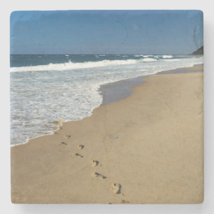 Footprints On Beach, Mabibi, Thongaland Stone Coaster