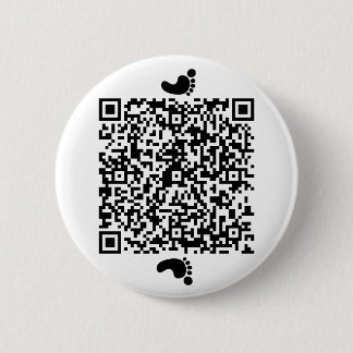 Footprints on Moon 6 Cm Round Badge