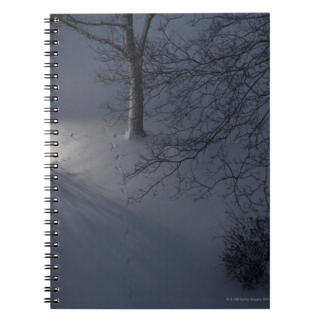 Footprints on Snow, Hamburg, Germany Spiral Notebook (Front)