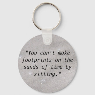 Footprints On the Sand Key Chain