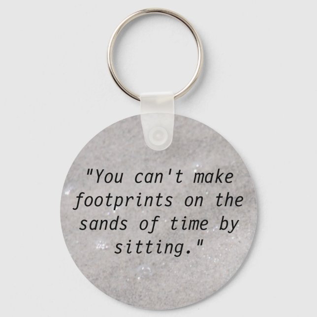 Footprints On the Sand Key Chain (Front)