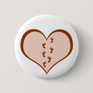 Footprints On Your Heart Button