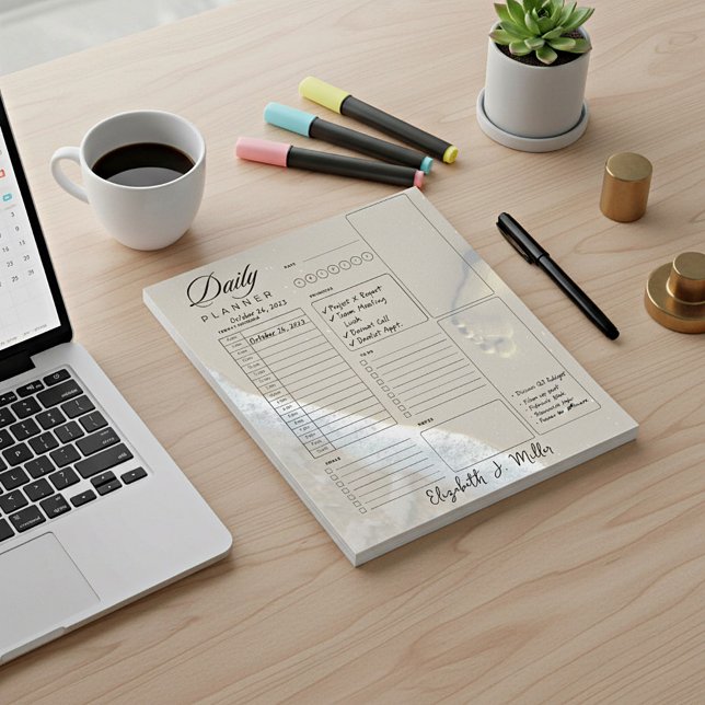 Footprints personalised daily planner  notepad (Creator Uploaded)