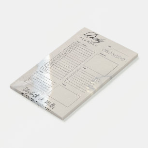 Footprints personalised daily planner sheets post-it notes